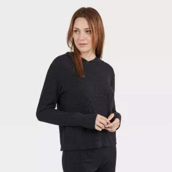 Wander by Hottotties Jenna Plush Ribbed Thermal Hoodie - Picture 1 of 2